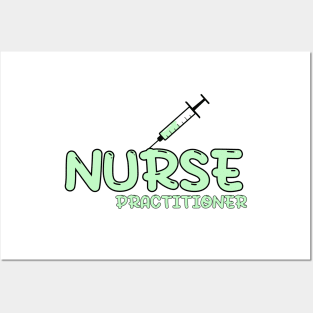 Nurse Practitioner (NP) Green Posters and Art